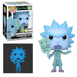 Funko Pop! Animation - Rick And Morty - Hologram Rick Clone (Amazon) (GITD)