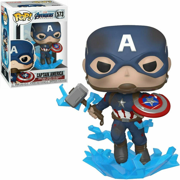 Funko Pop! Marvel - Avengers Endgame - Captain America W/ Broken Shield And Mjolnir