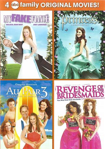 4 ABC Family Movies ( My Fake Fiancé / Princess / Au Pair 3 / Revenge of the Bridesmaids