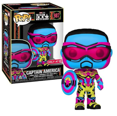 Funko Pop! Marvel: Falcon And The Winter Soldier - Captain America (Black Light)