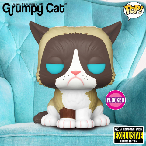 Funko Pop Icons: Grumpy Cat - Grumpy Cat (Flocked) (Entertainment Earth)